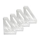 Kit 4 Porta revista vertical organizador Acrinil Transparente