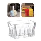 Kit 4 Porta Sachê de Açúcar Adoçante Ketchup Molhos de Vidro para Mesa Faces Lyor