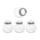 Kit 4 Porta Tempero Mantimentos Pote com Tampa de Vidro Lyor 200ml