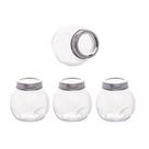 Kit 4 Porta Tempero Mantimentos Pote com Tampa de Vidro Lyor 200ml