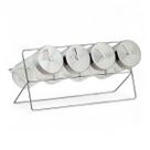 Kit 4 Porta Temperos Condimento Horizontal Harlem Vidro