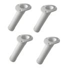 Kit 4 Porta Varas Caniço Inclinado Para Lanchas Veleiros Cor Branca