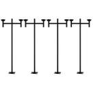 Kit 4 Postes para Jardim Preto Alumínio Iluminação Externa 2,2m Global Dital Kit 4 Postes para Jardim Preto Alumínio Iluminação Externa 2,2m Global Dital