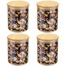 Kit 4 Pote De Vidro hermético 400ml Tampa de Bambu Kit 4 Pote De Vidro hermético 400ml Tampa de Bambu