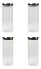 Kit 4 Pote De Vidro Tampa Inox Hermetica Organ 1,8l Multiuso Kit 4 Pote De Vidro Tampa Inox Hermetica Organ 1,8l Multiuso