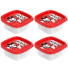 Kit 4 Pote do Mickey para Alimentos 580ml ML do Mickey Plasútil
