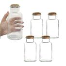 Kit 4 Pote Hermético 600ml Com Tampa De Cortiça Condimentos