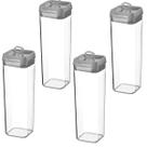 Kit 4 Pote Hermético P/ Alimentos Multiuso c/ Trave 2L