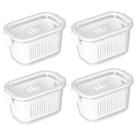 Kit 4 Pote Hermético Paramount C/ Cesto e Trava 630ml Branco