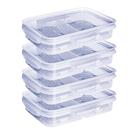 Kit 4 Pote Hermético Porta Frios Com Travas Cesto Escorredor 1L Frutas Vegetais Alimentos Divisória