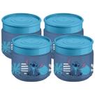 Kit 4 Pote Stitch Azul 160ml Organizador Multiuso Infantil