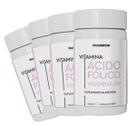 Kit 4 Potes Ácido Fólico Ativo 240 Cápsulas Gestante 1000ug Vitamina B9 Suplemento Alimentar Natural 100% Puro Natunéctar