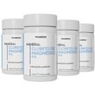 Kit 4 Potes Cloreto Magnésio P.A Suplemento Alimentar Natural Vitaminas 100% Puro 240 Cápsulas Natunéctar