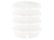 Kit 4 Potes Conservador De Alimentos Com Tampa 4 Divisórias Premier Plástico Livre de BPA Nitron Kit 4 Potes Conservador De Alimentos Com Tampa 4 Divisórias Premier Plástico Livre de BPA Nitron
