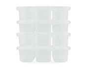 Kit 4 Potes Conservador de Alimentos Plástico Livre de BPA C/ 3 Divisórias Nitron 1,1L e Tampa P/ Petiscos