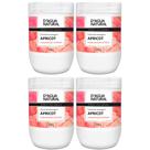 Kit 4 Potes Cremes de Massagem Dagua Natural Apricot 650g Hidratação Intensa