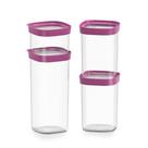 Kit 4 Potes Hermético Para Macarrão E Mantimento Modulus 110 - Kit 4 Potes Hermético Para Macarrão E Mantimento Modulus 110 -