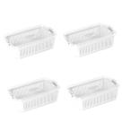 Kit 4 Potes Hermético Slim Multiuso 2.570 ML Branco