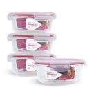 Kit 4 Potes Hermético Vidro Redondo Grande Marmita 1300ml Kit 4 Potes Hermético Vidro Redondo Grande Marmita 1300ml