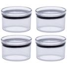 Kit 4 Potes Herméticos Lumini Empalhável Redondo 480ML 1164 Paramount