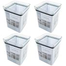 Kit 4 Potes Herméticos Lumini Quadrado 1,000 ML 1162 Paramount