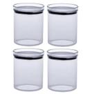 Kit 4 Potes Herméticos Lumini Redondo Com Tampa 1,000 ML 1165 Paramount