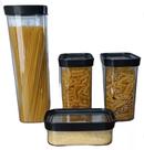 Kit 4 Potes Herméticos Macarrão Espaguete Queijos Ralado