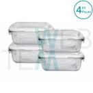 Kit 4 Potes Herméticos Marmita de Vidro Retangular 640ml Tampa BPA Free: Armazenar Alimento e Organização de Casa com Sustentabilidade e Praticidade Kit 4 Potes Herméticos Marmita de Vidro Retangular 640ml Tampa BPA Free: Armazenar Alimento e Organização de Casa com Sustentabilidade e Praticidade