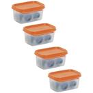 Kit 4 Potes Herméticos Tupperware Basic Line Transparente 160ml