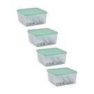 Kit 4 Potes Herméticos Tupperware Basic Line Transparente 2,5L Kit 4 Potes Herméticos Tupperware Basic Line Transparente 2,5L
