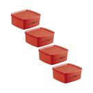 Kit 4 Potes Herméticos Tupperware Jeitosinho Molho de Tomate 400ml