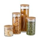 kit 4 Potes Herméticos Vidro Electrolux Porta Mantimentos Tampa de Bambu