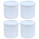 kit 4 Potes higienie / Condimentos / Trecos - Potes Porcelana
