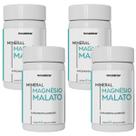 Kit 4 Potes Magnésio Malato 240 Cápsulas 260mg Suplemento Alimentar Malato 100 Puro Natural Original