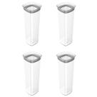 Kit 4 Potes Mantimentos Block 2l Natural Martiplast Ou