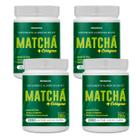 Kit 4 Potes Matchá + Colágeno Suplemento Alimentar Chá em Pó Natural Instantâneo Legítimo Sabor 100% Puro Premium 200g Natunéctar
