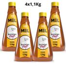 Kit 4 potes mel uso gourmet chef baldoni blend flores laranjeira e silvestre 1,1kg sabor equilibrado