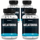 Kit 4 Potes Melatonina natural pura vitamina 240 Capsulas 500mg sem sabor sem açúcar zero lactose