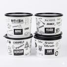 Kit 4 Potes Organizadores Arroz Feijão Açúcar Café