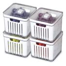Kit 4 Potes Organizadores De Geladeira Acrílico Tampa 2,8l