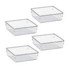 Kit 4 Potes Organizadores Quadrados Grandes Multiuso Modular