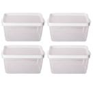 Kit 4 Potes Para Alimentos Retangular 13,5x9x9,7 Cm 810 ML Kit 4 Potes Para Alimentos Retangular 13,5x9x9,7 Cm 810 ML