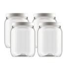 Kit 4 Potes Plasticos 1700ml Com Tampa Potes Mantimentos