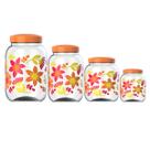 Kit 4 Potes Porta Mantimentos Decorados Diversos Modelos -