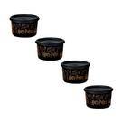 Kit 4 Potes Tupperware Mini Instantânea Mágica Harry Potter Preto 575ml