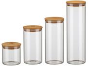 Kit 4 Potes Vidro Porta Mantimentos Herméticos Electrolux