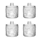 Kit 4 Potiches Decorativos Borboleta Cristal Bomboniere 12cm