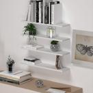 Kit 4 Prateleiras Com Suporte Invisível Reta Organizadora Decorativa Expositora