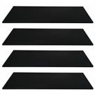 Kit 4 Prateleiras Mdf 50x20 Preto Nicho Livros Revista