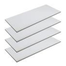 Kit 4 Prateleiras Mdf 55x25 Branco Nicho Livros Revista